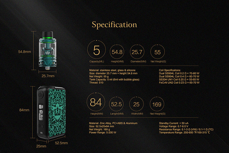 Uwell Crown 4/IV Kit with Crown 4/IV Tank