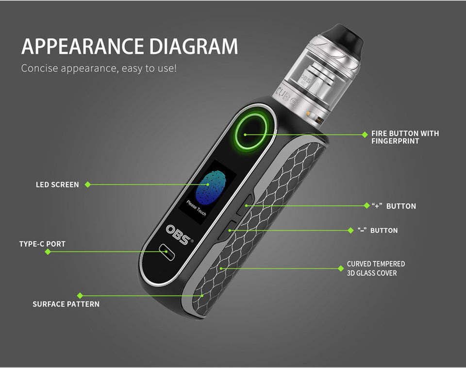 OBS Cube FP Fingerprint 80w Box Kit 4ml/2ml